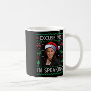 Taza De Café Disculpe, hablo de Navidades feos, Kamala Harri
