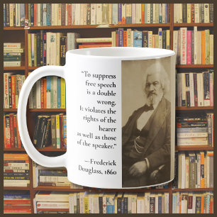 Taza De Café Discurso Libre Frederick Douglass Cita de Censura
