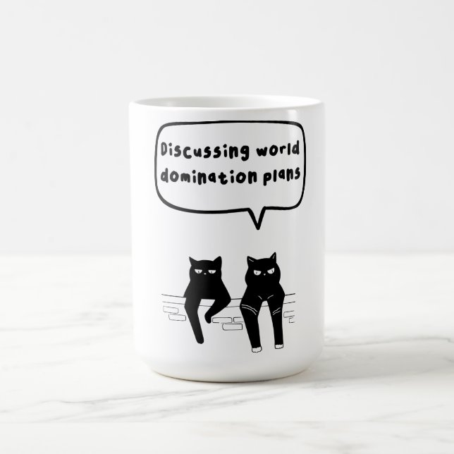 Taza De Café Discutiendo los planes de dominación mundial (Centro)