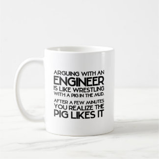 Taza De Café Discutir con ingeniero gracioso tazón de regalo