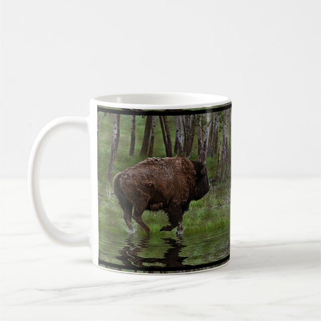 Taza De Café Diseñador de Búfalo y amante de los bosques (Izquierda)