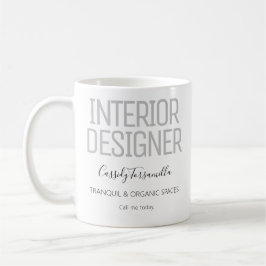 Taza De Café Diseñador de interiores gris negro
