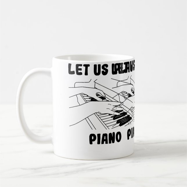 Taza De Café Diseñador de piano de cola (Izquierda)