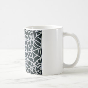 Taza De Café Diseñador de Velocidad Web Gótica Negra y Blanca e