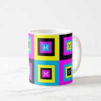 Diseñador gráfico CMYK Squares Monograma