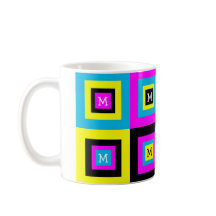 Diseñador gráfico CMYK Squares Monograma