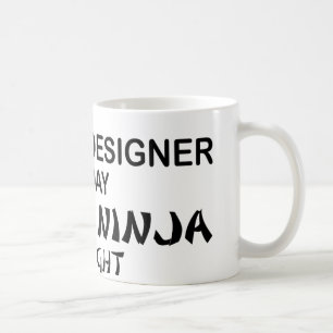 Taza De Café Diseñador gráfico Ninja mortal