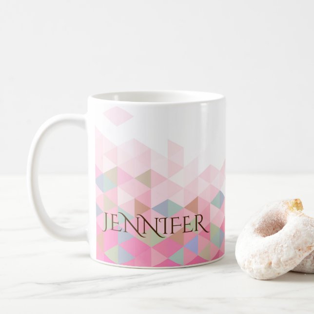 Taza De Café Diseñar su nombre (Con donut)