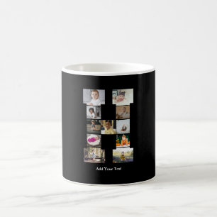 Taza De Café Diseñar su propia letra Collage de fotos H