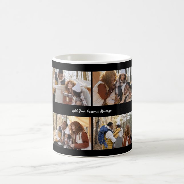 Taza De Café Diseñar su propio Collage de fotos 4 (Centro)