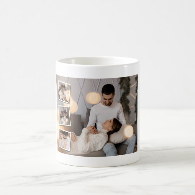 Taza De Café Diseñar su propio Collage de fotos 4 (Centro)