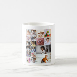 Taza De Café Diseñar su propio Collage de fotos de 18
