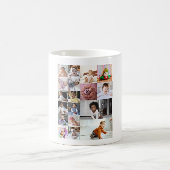 Taza De Café Diseñar su propio Collage de fotos de 18 (Centro)