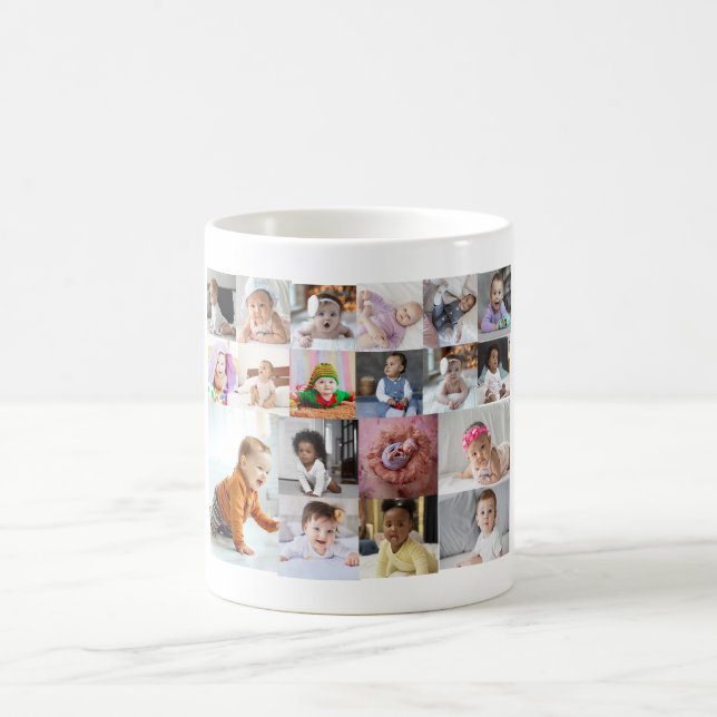 Taza De Café Diseñar su propio Collage de fotos de 19 (Centro)