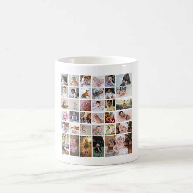 Taza De Café Diseñar su propio Collage de fotos de 35 (Centro)