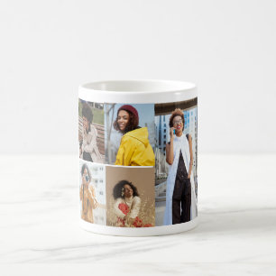 Taza De Café Diseñar su propio Collage de fotos de 5