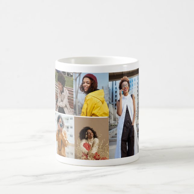 Taza De Café Diseñar su propio Collage de fotos de 5 (Centro)