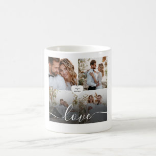 Taza De Café Diseñar tu propia fotografía del Collage de amor