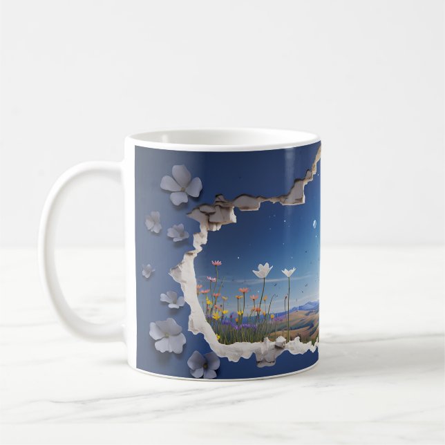 Taza De Café Diseño 3D Starry Night (Izquierda)