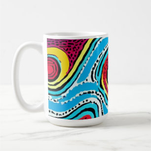 Taza De Café Diseño aborigen australiano de Dreamtime #2
