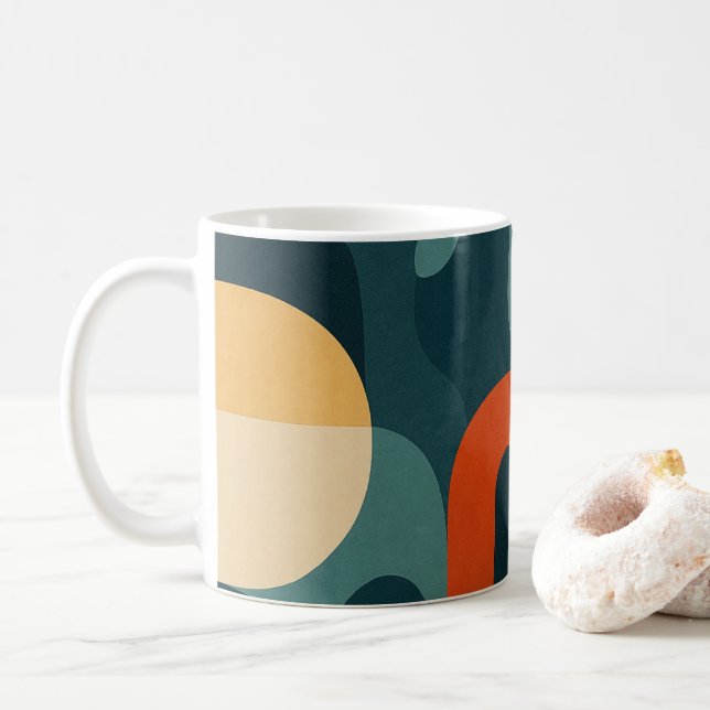 Taza De Café Diseño abstracto (Con donut)