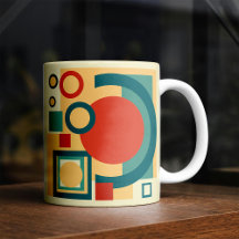 Diseño Abstracto de Estilo Risógrafo Geométrico Re