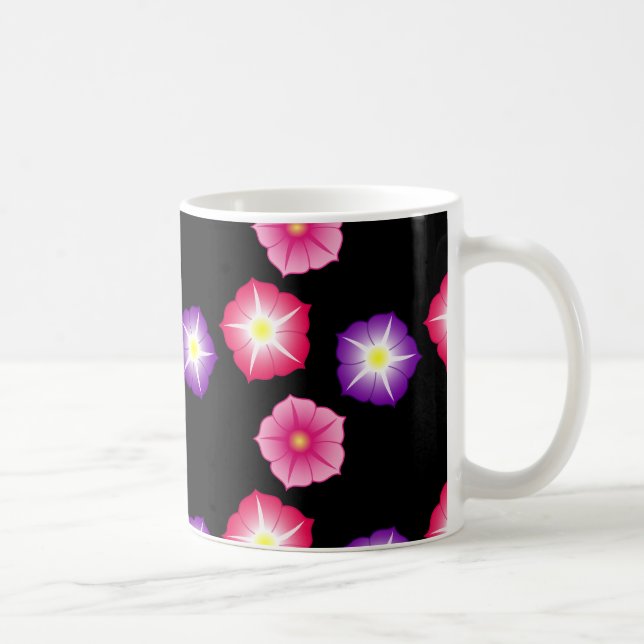 Taza De Café Diseño abstracto de flores de Bonito (Derecha)