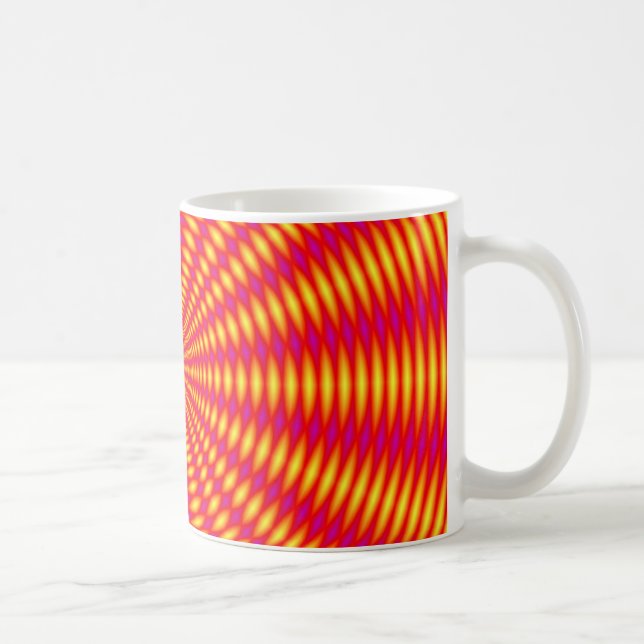 Taza De Café Diseño abstracto de ilusión óptica. (Derecha)