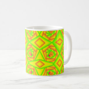 Taza De Café Diseño abstracto de ómbre amarillo del Naranja ver