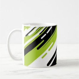 Taza De Café Diseño abstracto de rayas diagonales dinámicas
