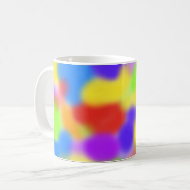 Taza De Café Diseño abstracto del arcoiris de bonito - (Anverso izquierdo)