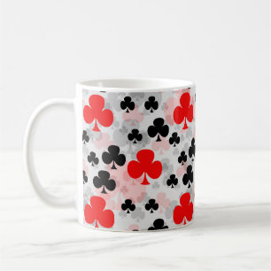 Taza De Café Diseño abstracto del patrón del Club Red Black Clo