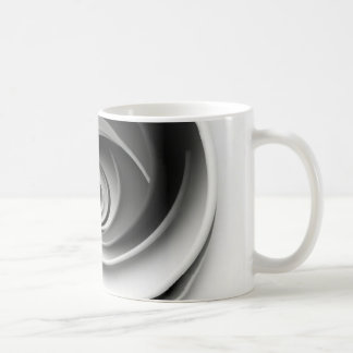 Taza De Café Diseño abstracto en espiral negro y blanco elegant