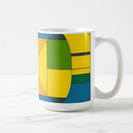 Taza De Café Diseño abstracto geométrico colorido