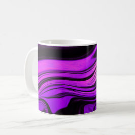 Taza De Café Diseño abstracto púrpura