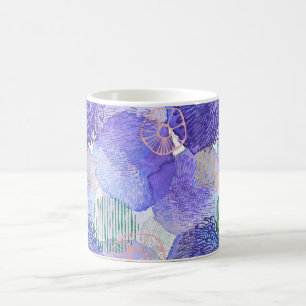 Taza De Café Diseño abstracto púrpura