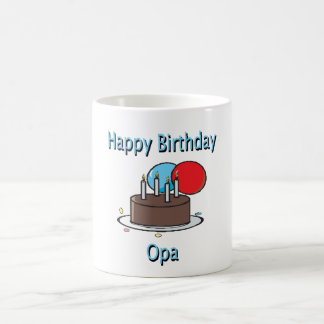 Taza De Café Diseño alemán del cumpleaños del abuelo de Opa del