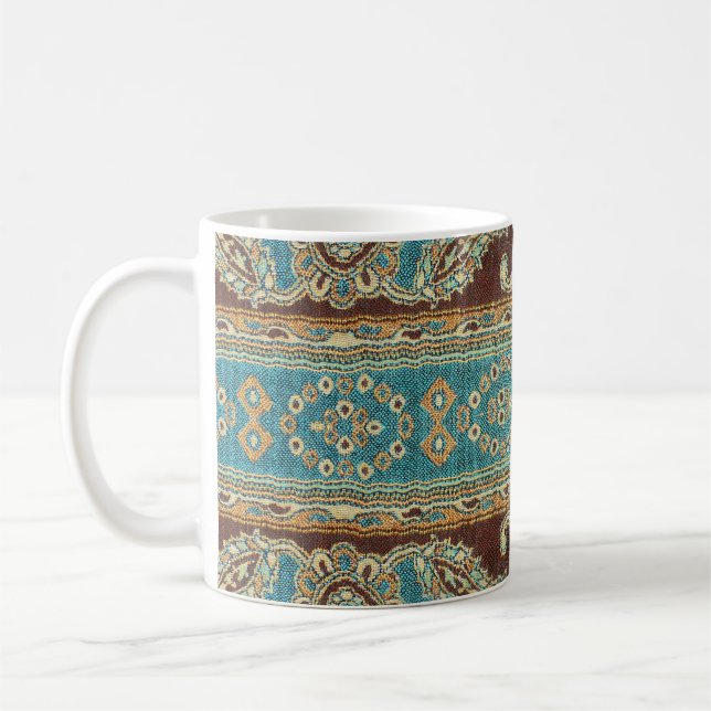 Taza De Café Diseño árabe de Fabric Paisley Oriental (Izquierda)