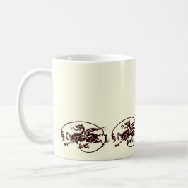 Taza De Café Diseño Art Nouveau de dragón mágico