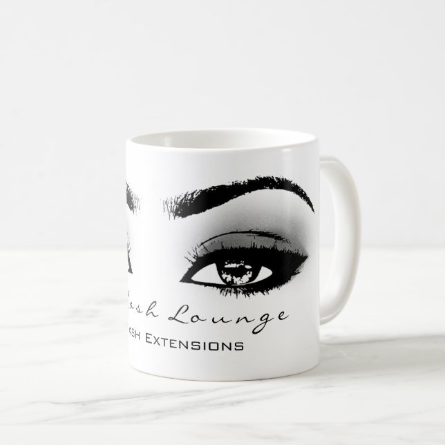 Taza De Café Diseño Artista Eyelash Extension Studio Gray Eye (Anverso derecho)