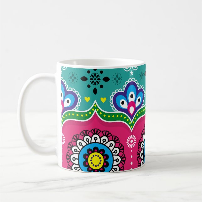 Taza De Café Diseño artístico de camiones indios y paquistaníes (Izquierda)
