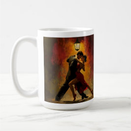 Taza De Café ✨Diseño Artístico Romántico de Pareja de Tango Ele
