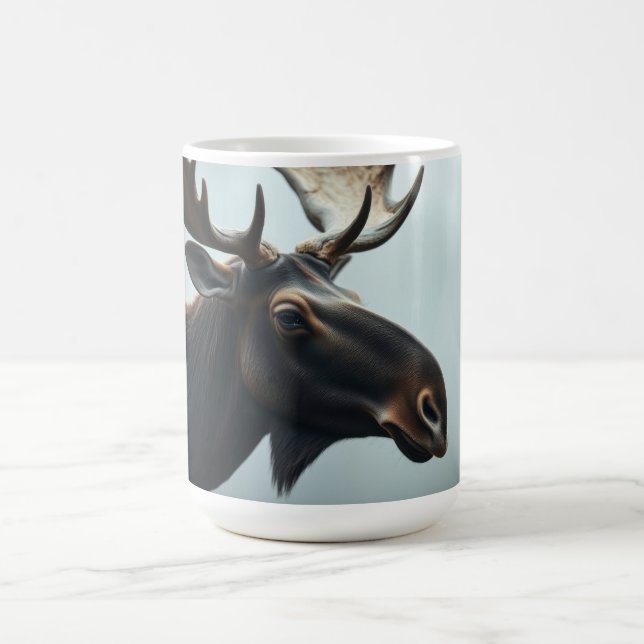 Taza De Café diseño azul de alce (Centro)