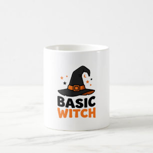 Taza De Café Diseño básico de sombrero de bruja de Halloween