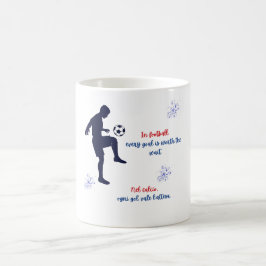 Taza De Café Diseño bilingüe de fútbol