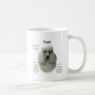 Taza De Café Diseño (blanco) de la historia del caniche