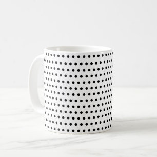 Taza De Café Diseño Blanco Y Negro, Patrón De Puntos Pequeños