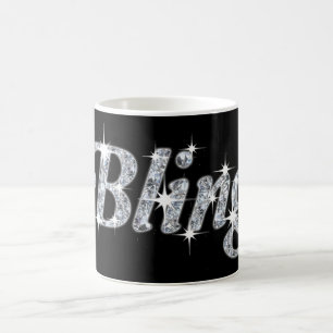 Taza De Café Diseño "Bling" de Gliz y Glam Faux Diamond