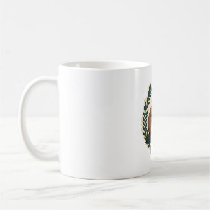 Taza De Café Diseño Botánico de Bosque Vintage Corazón de Perez