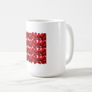 Taza De Café Diseño botánico sin fisuras de patrón floral rojo